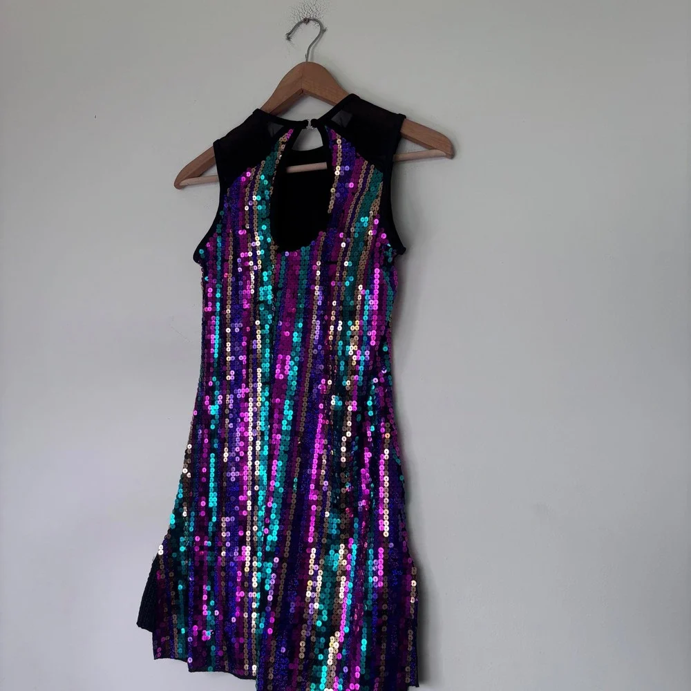 Weissman Girls colorful Sequin Dance Costume Mesh Activewear SIZE SA